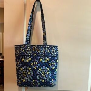 Floral Patterned Vera Bradley Tote Bag - Blue